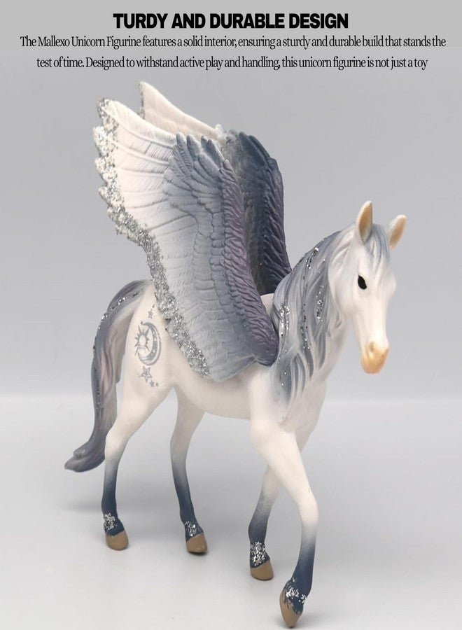 Mallexo Realistic Unicorn Toys for Kids PVC Horse Mythical Animal Pegasus Creature Figurine Toy Set for Girls Wildlife Big Unicorns Playset Pegacorn Ornaments Toys Birthday Gift Party Decor Item - Image 3